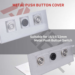 16mm/19mm/22mm Push Button Switch Dustproof Cover Transparent Plastic Protector(3 Pcs) - 22mm-