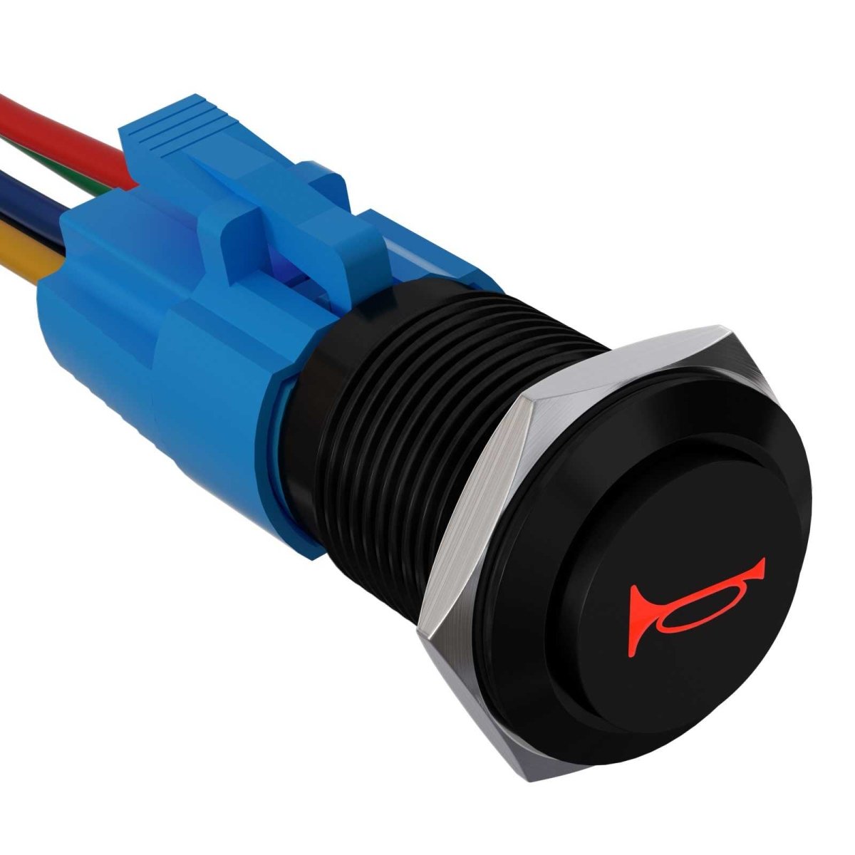 19mm 12V Momentary Speaker Horn Push Button Toggle Switch 3/4 Mounting Hole 1NO 1NC SPDT with Pre-Wiring Socket for Car Auto Motor - Red-Aluminum alloy 19mm 12V Momentary Speaker Horn Push Button Toggle Switch 3/4 Mounting Hole 1NO 1NC SPDT with Pre-Wiring Socket for Car Auto Motor - Red-Aluminum alloy