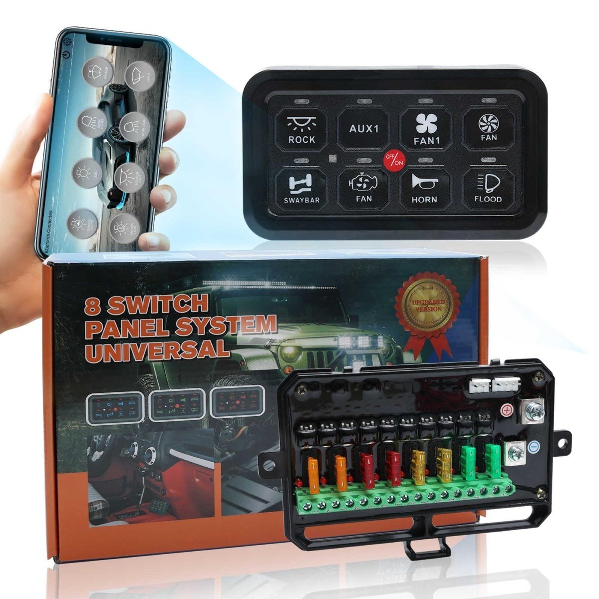 8 Gang Switch Panel (app) Circuit Control Box with Automatic Dimming Switch Box Waterproof LED Button Switch Electronic Relay - APP- 8 Gang Switch Panel (app) Circuit Control Box with Automatic Dimming Switch Box Waterproof LED Button Switch Electronic Relay - APP-