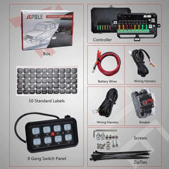8 Gang Switch Panel (app) Circuit Control Box with Automatic Dimming Switch Box Waterproof LED Button Switch Electronic Relay - APP- 8 Gang Switch Panel (app) Circuit Control Box with Automatic Dimming Switch Box Waterproof LED Button Switch Electronic Relay - APP-