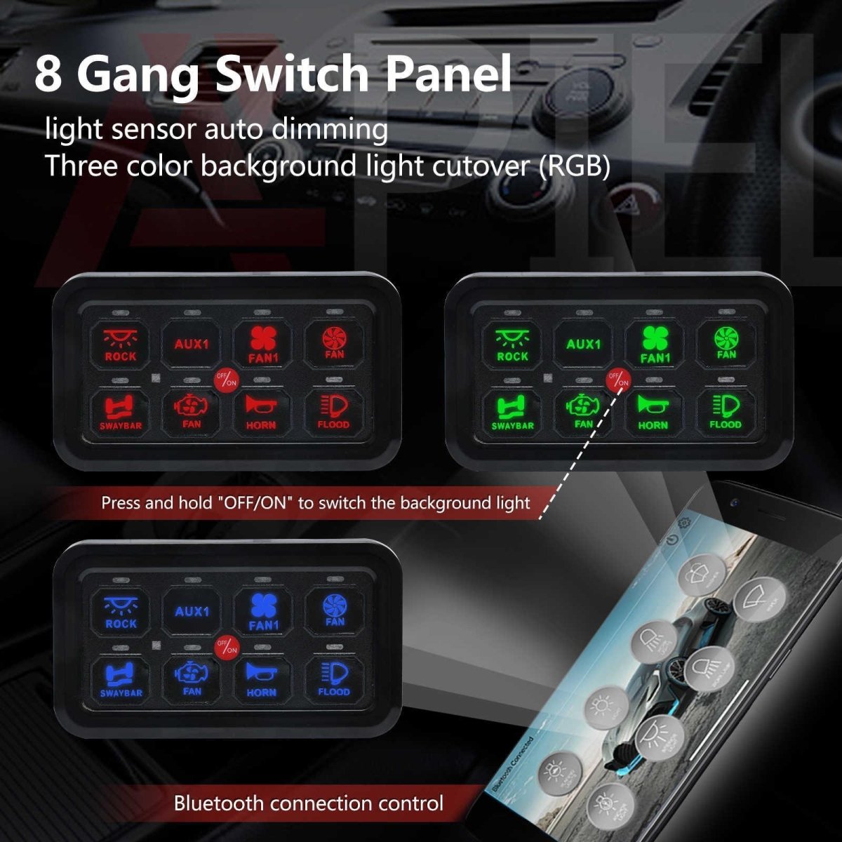 8 Gang Switch Panel (app) Circuit Control Box with Automatic Dimming Switch Box Waterproof LED Button Switch Electronic Relay - APP- 8 Gang Switch Panel (app) Circuit Control Box with Automatic Dimming Switch Box Waterproof LED Button Switch Electronic Relay - APP-