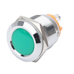 19mm Indicator Light 1/2" Waterproof IP67 Metal Signal Lamp AC/DC LED Pilot Dash Lamp Concave Head for Car Truck Boat (Multi-colored, 19mm)