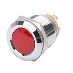 19mm Indicator Light 1/2" Waterproof IP67 Metal Signal Lamp AC/DC LED Pilot Dash Lamp Concave Head for Car Truck Boat (Multi-colored, 19mm)