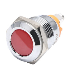 16mm Indicator Light 1/2" Waterproof IP67 Metal Signal Lamp 12V AC/DC LED Pilot Dash Lamp Concave Head for Car Truck Boat (Multi-colored, 16mm)