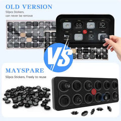 APIELE 12 Gang Multicolored Toggle Momentary Switch Panel, Electronic Relay System For Yachts Trucks Off-Road Vehicles RVs SUVs UTVs ATVs- IP68 Waterproof