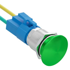 APIELE 16mm 19mm 22mm 10A Mushroom Head Momentary Push Button Switch IP65 Waterproof SPST 1NO Push Button 12V 24V 36V DC 110V 250V AC 10A