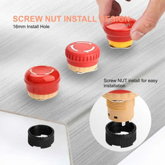 16mm Red Mushroom Emergency Stop Push Button Switch 250V 5 Amp LA16 Series