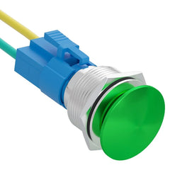 APIELE 16mm 19mm 22mm 10A Mushroom Head Momentary Push Button Switch IP65 Waterproof SPST 1NO Push Button 12V 24V 36V DC 110V 250V AC 10A