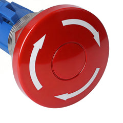 Emergency Stop Pushbutton Switch 1NO1NC 250V 5A Red with Quickconnect Terminals