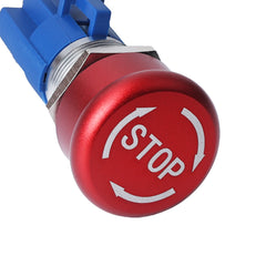 Emergency Stop Pushbutton Switch 1NO1NC 250V 5A Red with Quickconnect Terminals