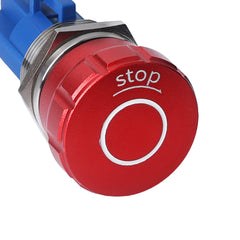 16mm 19mm 22mm Emergency Stop Pushbutton Switch 1NO1NC 250V 5A Red with Quickconnect Terminals