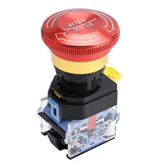 22mm Red Mushroom Emergency Stop Push Button Switch 440V 10Amp
