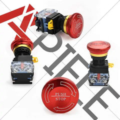 22mm Red Mushroom Emergency Stop Push Button Switch 440V 10Amp