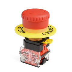 22mm Red Mushroom Emergency Stop Push Button Switch 440V 10Amp