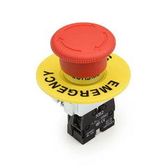 22mm Red Mushroom Emergency Stop Push Button Switch 440V 10Amp