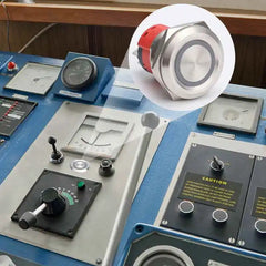 10 Amp 25mm Latching Push Button Switch Angel Eye LED Waterproof Stainless Steel Round Self Locking 1'' 1NO 1NC