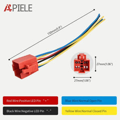 30mm Momentary Push Button Switch Angel Eye LED Waterproof Stainless Steel Round Self-Locking 1.18'' 1NO 1NC