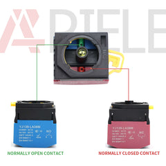 APIELE 22mm Latching/Momentary Push Button Switch Metal Head Plastic Body 110V AC/DC Led 1NO 1NC