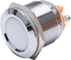 22mm Indicator Light 1/2" Waterproof IP67 Metal Signal Lamp AC/DC LED Pilot Dash Lamp Concave Head for Car Truck Boat (Multi-colored, 22mm)