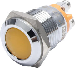 16mm Indicator Light 1/2" Waterproof IP67 Metal Signal Lamp 12V AC/DC LED Pilot Dash Lamp Concave Head for Car Truck Boat (Multi-colored, 16mm)