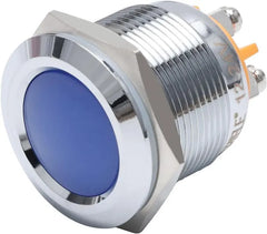22mm Indicator Light 1/2" Waterproof IP67 Metal Signal Lamp AC/DC LED Pilot Dash Lamp Concave Head for Car Truck Boat (Multi-colored, 22mm)