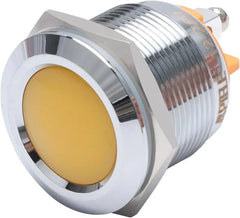 22mm Indicator Light 1/2" Waterproof IP67 Metal Signal Lamp AC/DC LED Pilot Dash Lamp Concave Head for Car Truck Boat (Multi-colored, 22mm)