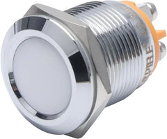 19mm Indicator Light 1/2" Waterproof IP67 Metal Signal Lamp AC/DC LED Pilot Dash Lamp Concave Head for Car Truck Boat (Multi-colored, 19mm)