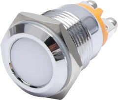 16mm Indicator Light 1/2" Waterproof IP67 Metal Signal Lamp 12V AC/DC LED Pilot Dash Lamp Concave Head for Car Truck Boat (Multi-colored, 16mm)