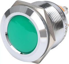 22mm Indicator Light 1/2" Waterproof IP67 Metal Signal Lamp AC/DC LED Pilot Dash Lamp Concave Head for Car Truck Boat (Multi-colored, 22mm)