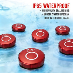 16mm 19mm 22mm Emergency Stop Pushbutton Switch 1NO1NC 250V 5A Red with Quickconnect Terminals