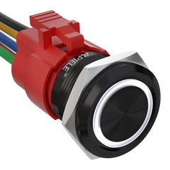 5 Amp 22mm Momentary Push Button Switch Ring Led Car Metal with Socket Plug 1NO1NC SPDT ON/Off