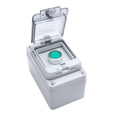APIELE IP67 Outdoor Waterproof Button Switch Box Emergency Stop Button Switch with Protective Cover Anti-Misoperation Switch