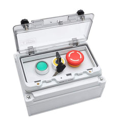 APIELE IP67 Outdoor Waterproof Button Switch Box Emergency Stop Button Switch with Protective Cover Anti-Misoperation Switch