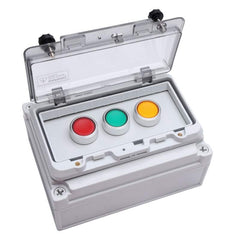 APIELE IP67 Outdoor Waterproof Button Switch Box Emergency Stop Button Switch with Protective Cover Anti-Misoperation Switch