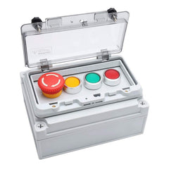 APIELE IP67 Outdoor Waterproof Button Switch Box Emergency Stop Button Switch with Protective Cover Anti-Misoperation Switch