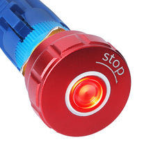 16mm Emergency Stop Pushbutton Switch LED 1NO1NC 250V 5A Red IP67 with Quickconnect Terminals