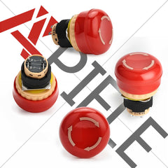 16mm Red Mushroom Emergency Stop Push Button Switch 250V 5 Amp LA16 Series - Type C-
