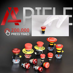 16mm Red Mushroom Emergency Stop Push Button Switch 250V 5 Amp LA16 Series - Type A-