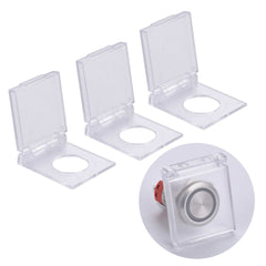 16mm/19mm/22mm Push Button Switch Dustproof Cover Transparent Plastic Protector(3 Pcs) - 16mm-