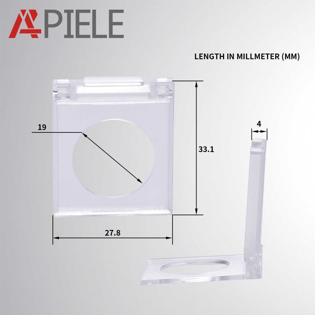 16mm/19mm/22mm Push Button Switch Dustproof Cover Transparent Plastic Protector(3 Pcs) - 19mm-