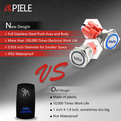 19mm Led LOGO Push Button Switch (To purchase customized products, please contact the official email info@apiele.com) - REAR LIGHT-