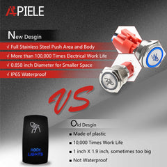 19mm Led LOGO Push Button Switch (To purchase customized products, please contact the official email info@apiele.com) - ROCKER-