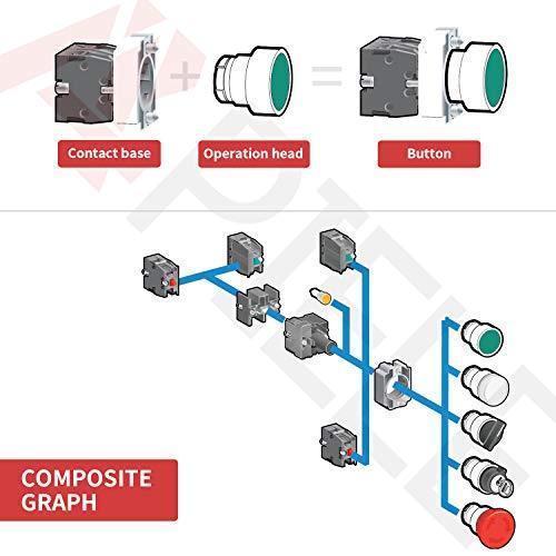 22mm 2/3 Position Key Switch Latching/Momentary 1NO/2NO XB2-10Y/21 XB2-10Y/22 XB2-20Y/31 XB2-20Y/33 - Latching-