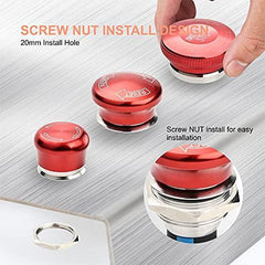 22mm Metal Emergency Stop Push Button Swicth Latching 12V-250V Waterproof Stianless Steel 7/8 Mouting Hole - IP40-