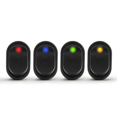 3 Pins 2 Position Rocker Toggle Switch 4PCS 12mm Boat Waterproof DC 12V 30A ON-Off with Dot Light SPST 4Pcs ASW-20D (Blue Red Yellow Green) - 4 Color-